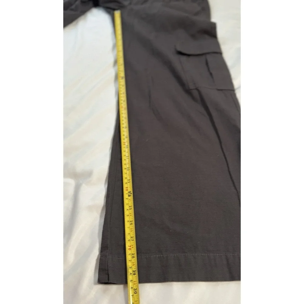 J Galt Shanghai Women's Ripstop Pants S Cargo Baggy Low Rise Wide‎ Leg Gorpcore